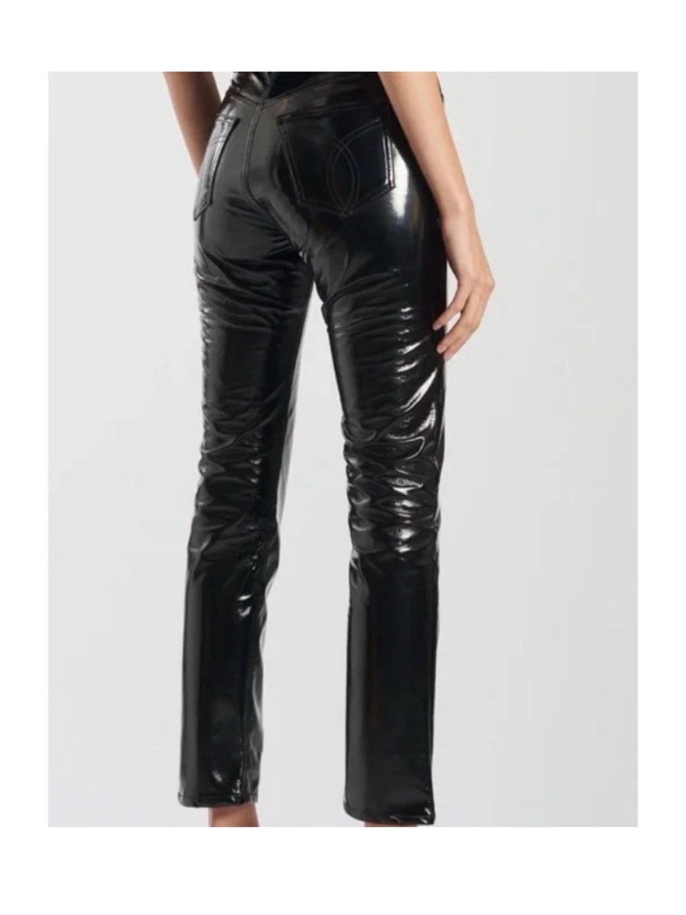 Fiorucci Black vinyl pants 23